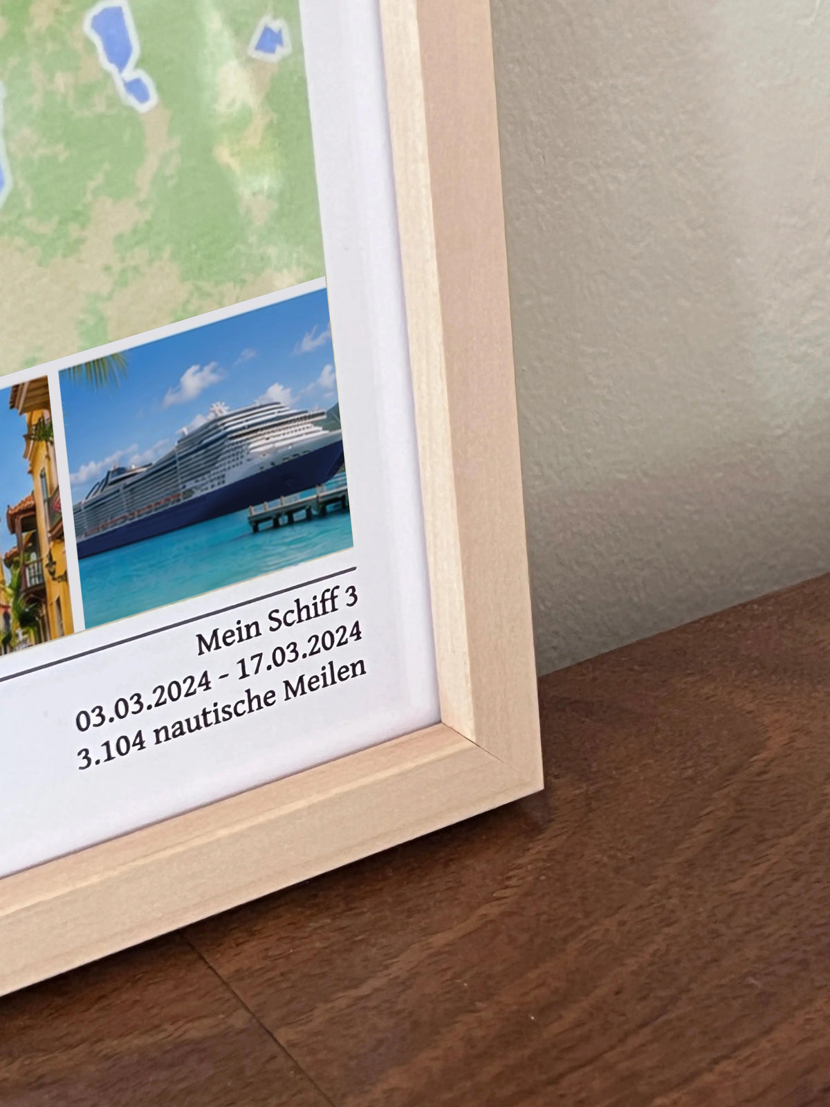 Photo cruise card as poster (unframed & framed)