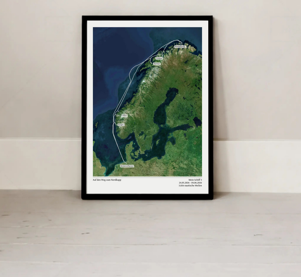 Cruise route poster